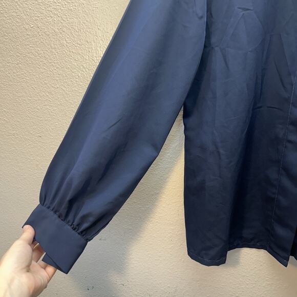 Vintage Country Sophisticates Pendleton Navy Blue Mandarin Collar Minimalist M - Picture 5 of 6